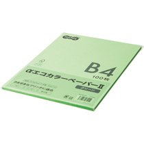AECGRB4-PK αエコカラーペーパーII B4 グリーン 少枚数パック 汎用品 (325-8385) 1冊=100枚