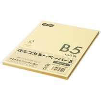 AECCRB5-PK αエコカラーペーパーII B5 クリーム 少枚数パック 汎用品 (325-8439) 1冊=100枚