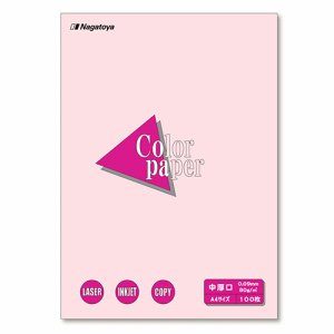 Nagatoya ナ-3219 COLOR PAPER A4 中厚口 さくら (125-0909) 1冊=100枚