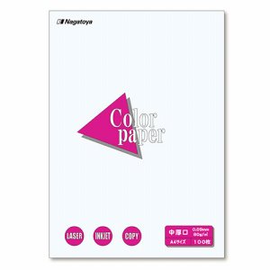 Nagatoya ナ-3201 COLOR PAPER A4 中厚口 白 (220-6035) 1冊=100枚
