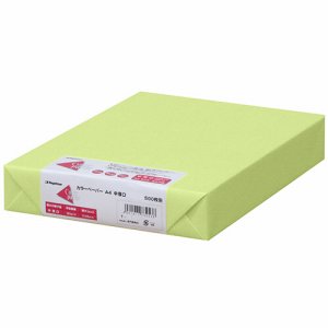 Nagatoya ナ-3258 COLOR PAPER A4 中厚口 うぐいす (220-6479) 1冊=500枚