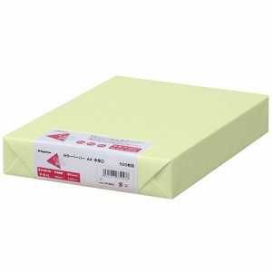 Nagatoya ナ-3256 COLOR PAPER A4 中厚口 若草 (220-6462) 1冊=500枚