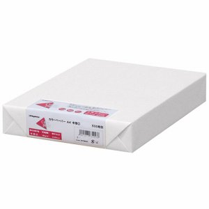 Nagatoya ナ-3251 COLOR PAPER A4 中厚口 白 (220-6042) 1冊=500枚