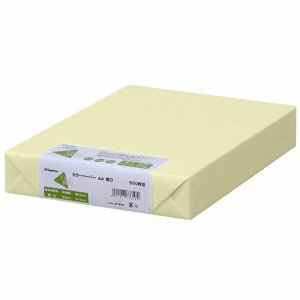 Nagatoya ナ-3352 COLOR PAPER A4 厚口 レモン (127-9122) 1冊=500枚
