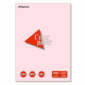 Nagatoya ナ-3419V COLOR PAPER A4 特厚口 さくら (125-1081) 1冊=100枚