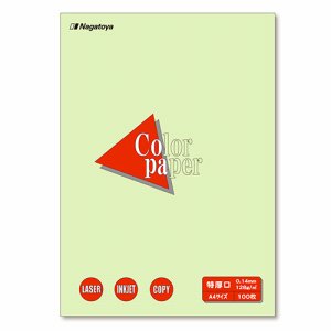 Nagatoya ナ-3406V COLOR PAPER A4 特厚口 若草 (125-1142) 1冊=100枚