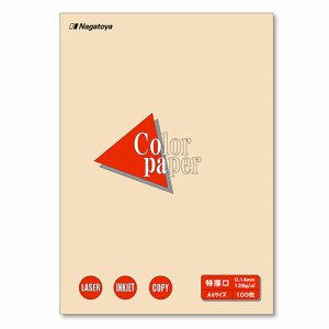 Nagatoya ナ-3415V COLOR PAPER A4 特厚口 アイボリー (125-1159) 1冊=100枚