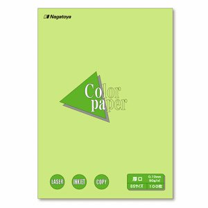 Nagatoya ナ-4308 COLOR PAPER B5 厚口 うぐいす (220-7223) 1冊=100枚