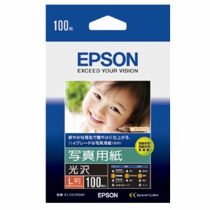 EPSON KL100PSKR 写真用紙<光沢> L判 (224-2224) 1箱＝100枚