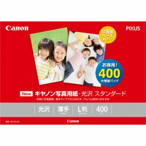 CANON 0863C003 写真用紙・光沢 スタンダード SD-201L400 L判 (329-7582) 1冊=400枚
