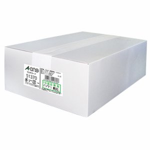 エーワン 51370 マルチカード 各種プリンタ兼用紙 再生紙 A4判 10面 名刺サイズ (321-2660) 1冊＝500シ