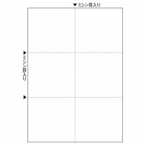 BPET2078S マルチプリンタ帳票 スーパーエコノミー A4 白紙 6面 汎用品 (923-3195) 1セット＝500枚(