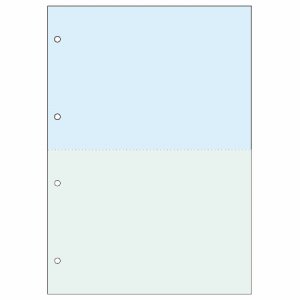 FSCT2210S マルチプリンタ帳票（FSC） A4 浅葱・緑 2面4穴 汎用品 (326-6120) 1箱＝500枚