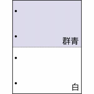 FSCT2213S マルチプリンタ帳票(FSC) A4 群青・白 2面4穴 汎用品 (423-6702) 1箱=500枚