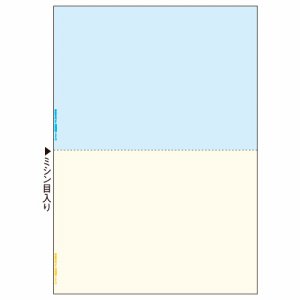 ヒサゴ FSC2010 マルチプリンタ帳票(FSC森林認証紙) A4 カラー 2面(ブルー /クリーム) (222-1731) 