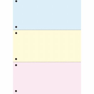 CPPA43C25F 汎用マルチタイププリンタ帳票 カラー用紙 A4 3分割 6穴 1箱2500枚 汎用品 (222-4183)