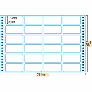トッパン LC016Y 宛名ラベル 15×10インチ 24面 ラベルサイズ84×38mm (221-6911) 1箱=500枚