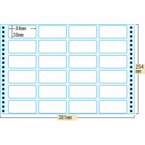 トッパン LC016Y 宛名ラベル 15×10インチ 24面 ラベルサイズ84×38mm (221-6911) 1箱＝500枚