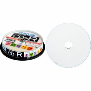 RiTEK CD-R700EXWP.10RT C データ用CD-R 700MB 1-52倍速 ホワイトワイドプリンタブル スピン