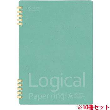 ナカバヤシ NW-B518A ロジカル ペーパーリングノート B5 A罫 40枚 10冊セット