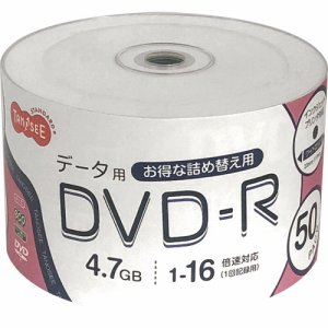 ODR47JN50T データ用DVD-R 4.7GB 1-16倍速 ホワイトワイドプリンタブル 詰替え用 汎用品 (427-46
