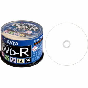 RiDATA D-R16X47G.PW50SP B データ用DVD-R 4.7GB 1-16倍速 ホワイトワイドプリンタブル ス