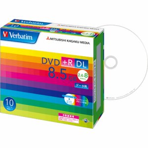 Verbatim DTR85HP10V1 データ用DVD＋R DL 8.5GB 8倍速 ワイドプリンタブル 5mmスリムケース 