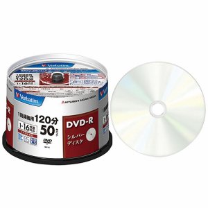 Verbatim VHR12J50VS1 録画用DVD-R 120分 1-16倍速 シルバーレーベル スピンドルケース