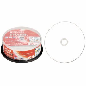 MAXELL DW120WPA.20SP 録画用DVD-RW 120分 1-2倍速 ホワイトワイドプリンタブル スピンドルケース