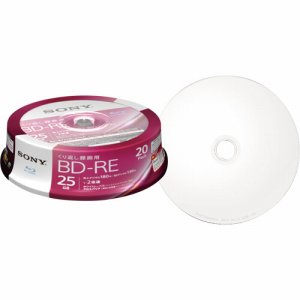 SONY 20BNE1VJPP2 録画用BD-RE 130分 1-2倍速 ホワイトワイドプリンタブル スピンドルケース
