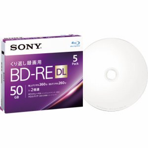 SONY 5BNE2VJPS2 録画用BD-RE DL 260分 1-2倍速 ホワイトワイドプリンタブル 5mmスリムケース (