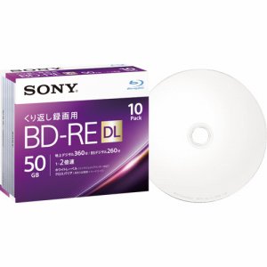 SONY 10BNE2VJPS2 録画用BD-RE DL 260分 1-2倍速 ホワイトワイドプリンタブル 5mmスリムケース