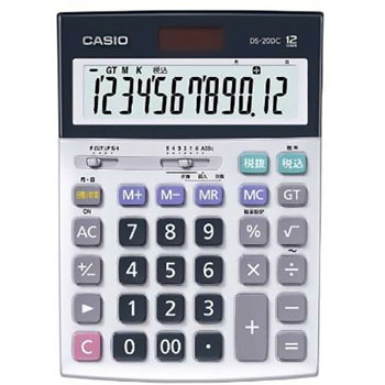 CASIO DS-20DC-N 本格実務電卓 日数＆時間計算 12桁 デスクタイプ