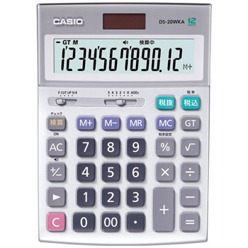 CASIO DS-20WKA-N 本格実務電卓 12桁 デスクタイプ