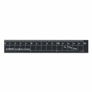 クツワ XS15BK アルミ定規 15CM ブラック (013-7654)