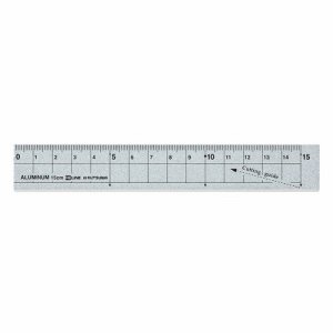 クツワ XS15SV アルミ定規 15CM シルバー (013-7661)