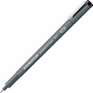 ステッドラー 308 01-9 ピグメントライナー 0.1mm 黒 (712-0534) 1セット=10本