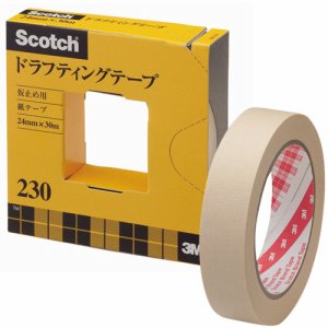 3M 230-3-24 スコッチ ドラフティングテープ 230 大巻 24mm×30m (216-7763)