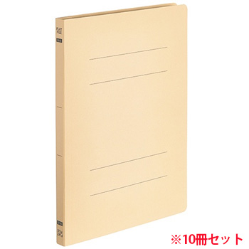 OSFE-B5S-Y フラットファイルエコノミー B5タテ 背幅18mm イエロー 10冊パック 汎用品 (215-8138)