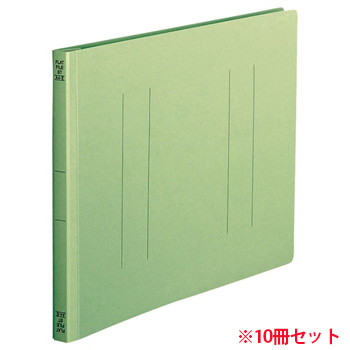 OSST-A4EG フラットファイル A4ヨコ 背幅18mm 緑 10冊パック 汎用品 (611-3384) 1パック＝10冊