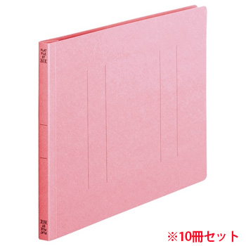 OSST-A4EP フラットファイル A4ヨコ 背幅18mm ピンク 10冊パック 汎用品 (611-3391) 1パック＝10