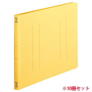 OSST-A4EY フラットファイル A4ヨコ 背幅18mm 黄 10冊パック 汎用品 (611-3407) 1パック＝10冊