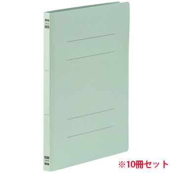 86-046 フラットファイル PPラミネート表紙タイプ A4タテ 背幅17.5mm ブルー 10冊パック 汎用品 (317-9