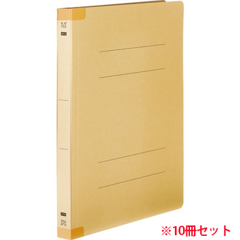 OSSHW-A4SY 背補強フラットファイル 厚とじ A4タテ 背幅28mm イエロー 10冊パック 汎用品 (219-0176