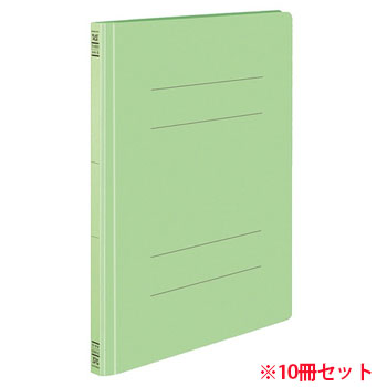 コクヨ フ-VS10G フラットファイルS(ストロングタイプ) A4タテ 150枚収容 背幅18mm 緑 10冊セット (910