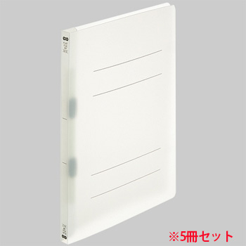OPF-A4S-C フラットファイル(再生PP) A4タテ 背幅18mm クリア 5冊パック 汎用品 (215-6844) 1パ