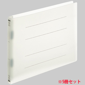 OPF-A4E-C フラットファイル(再生PP) A4ヨコ 背幅18mm クリア 5冊パック 汎用品 (215-8183) 1パ