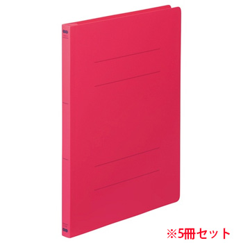 TFPP-A4SR フラットファイル(PP) A4タテ 背幅17mm レッド 5冊パック 汎用品 (514-0794) 1パック
