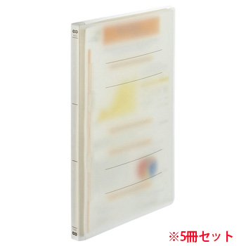 TFPP-A4SC フラットファイル(PP) A4タテ 背幅17mm クリア 5冊パック 汎用品 (611-3643) 1パック