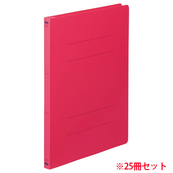 TFPP-A4SR フラットファイル(PP) A4タテ 背幅17mm レッド 1セット25冊 汎用品 (719-0865) 1セ